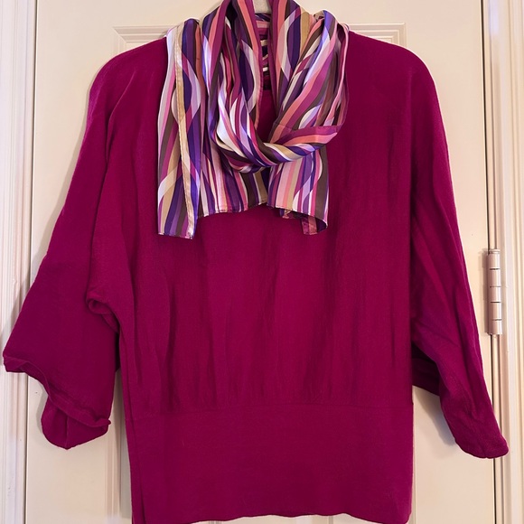 Talbots Dark Raspberry Wool Sweater - Picture 3 of 8